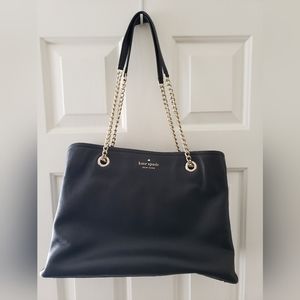 Black Kate Spade Jordyn Chain Large Tote